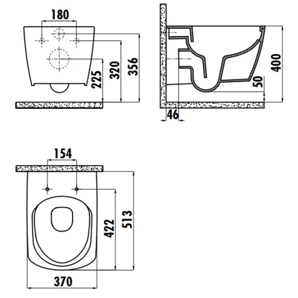 Vas WC Creavit Elegant Suspendat photo 2 Vas WC Creavit Elegant Suspendat photo 2
