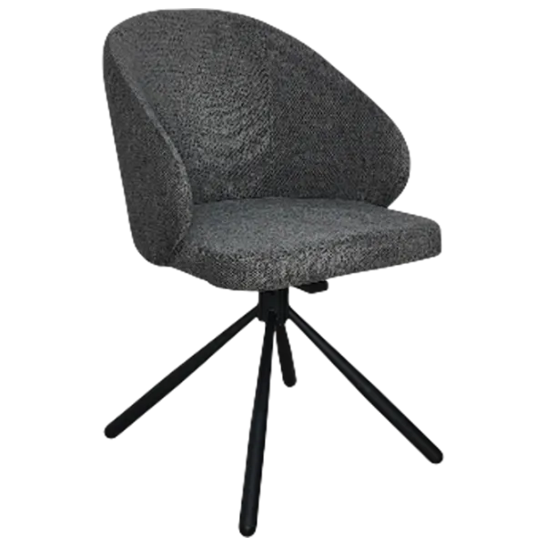 Scaun de bucătărie Mobiland Patya Glow 06 Stofă/ Dark Gray Black photo 1 Scaun de bucătărie Mobiland Patya Glow 06 Stofă/ Dark Gray Black photo 1