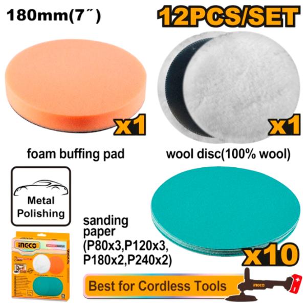 Набор для полировки INGCO APG18012 Для полировки photo 2
