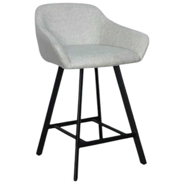 Scaun de bar Mobiland Mey Glow 01 Textil / Lemn / Grey photo 1 Scaun de bar Mobiland Mey Glow 01 Textil / Lemn / Grey photo 1