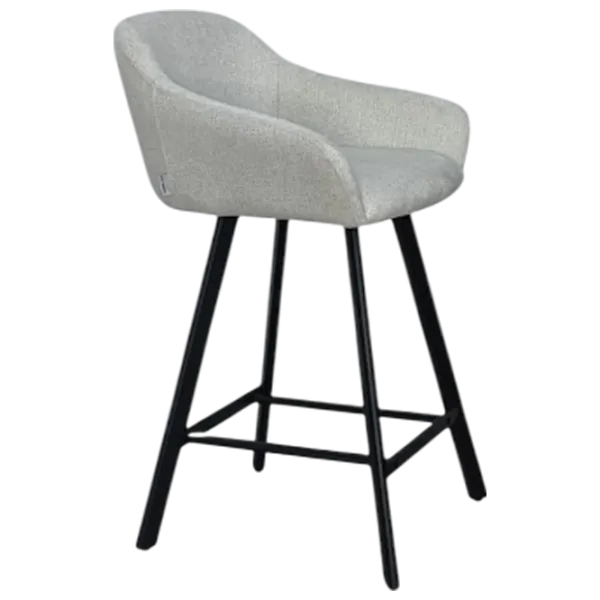 Scaun de bar Mobiland Mey Glow 01 Textil / Lemn / Grey photo 2 Scaun de bar Mobiland Mey Glow 01 Textil / Lemn / Grey photo 2