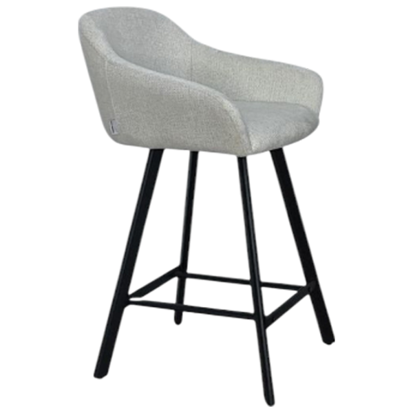 Scaun de bar Mobiland Mey Glow 01 Textil / Lemn / Grey photo 2 Scaun de bar Mobiland Mey Glow 01 Textil / Lemn / Grey photo 2