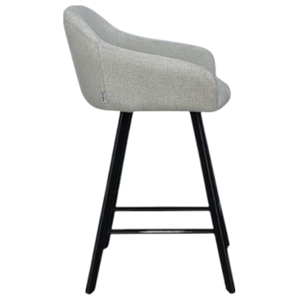 Scaun de bar Mobiland Mey Glow 01 Textil / Lemn / Grey photo 3 Scaun de bar Mobiland Mey Glow 01 Textil / Lemn / Grey photo 3
