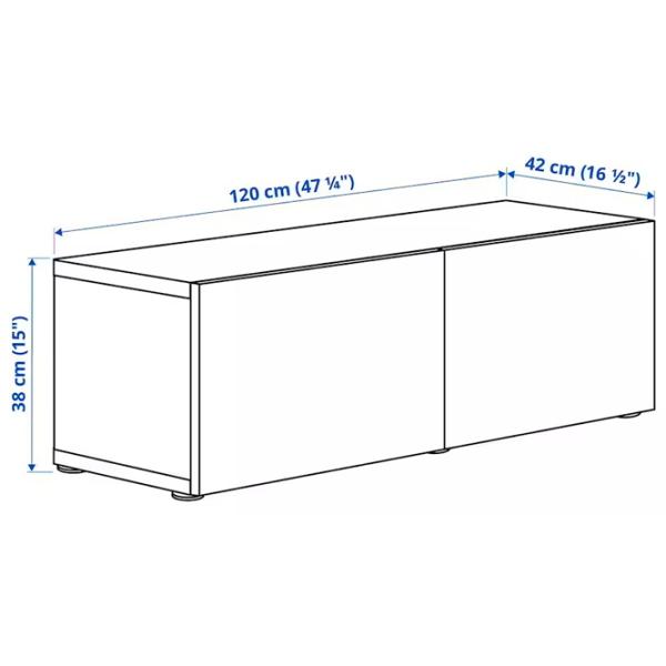 Dulap suspendat Ikea Besta White photo 5