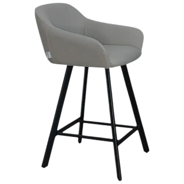Scaun de bar Mobiland Mey Anka 04 Textil / Lemn / Grey photo 1