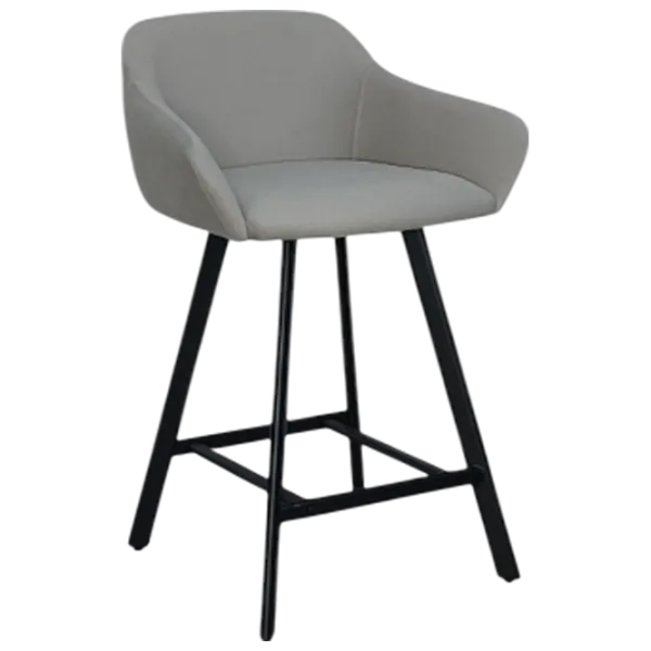 Scaun de bar Mobiland Mey Anka 04 Textil / Lemn / Grey photo 2