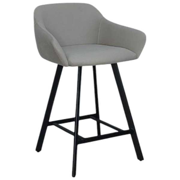 Scaun de bar Mobiland Mey Anka 04 Textil / Lemn / Grey photo 2