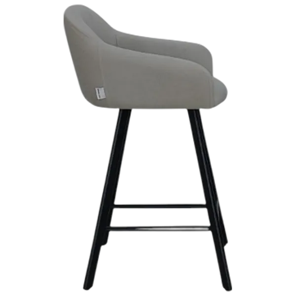 Scaun de bar Mobiland Mey Anka 04 Textil / Lemn / Grey photo 3