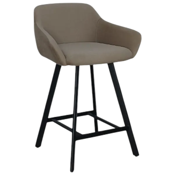 Scaun de bar Mobiland Mey Anka 06 Textil / Lemn / Brown photo 1 Scaun de bar Mobiland Mey Anka 06 Textil / Lemn / Brown photo 1