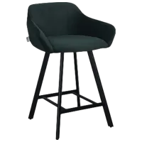 Барный стул Mobiland Mey Anka 08  Текстиль / Дерево / Тёмно-зелёный