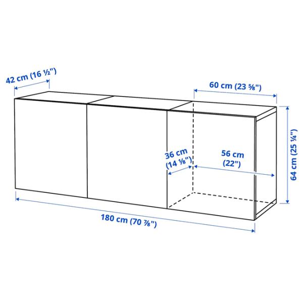 Навесные шкафы Ikea Besta Белый photo 2