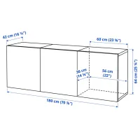 Dulap suspendat Ikea Besta White photo 2