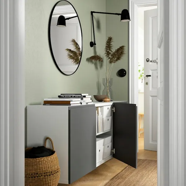 Навесные шкафы Ikea Besta Серый photo 5