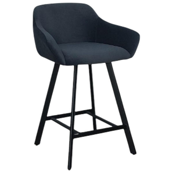 Scaun de bar Mobiland Mey Anka 21 Textil / Lemn / Dark Blue photo 1 Scaun de bar Mobiland Mey Anka 21 Textil / Lemn / Dark Blue photo 1