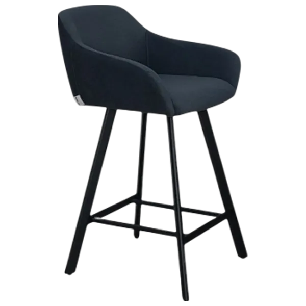 Scaun de bar Mobiland Mey Anka 21 Textil / Lemn / Dark Blue photo 2 Scaun de bar Mobiland Mey Anka 21 Textil / Lemn / Dark Blue photo 2