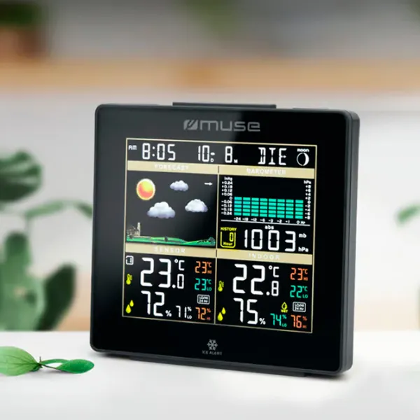 Stație meteorologică Muse M-085WS Black photo 5
