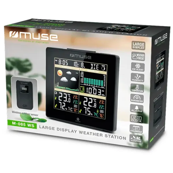 Stație meteorologică Muse M-085WS Black photo 6