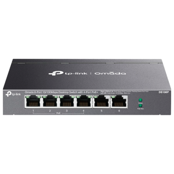 Коммутатор TP-Link DS106P Черный photo 1 Коммутатор TP-Link DS106P Черный photo 1