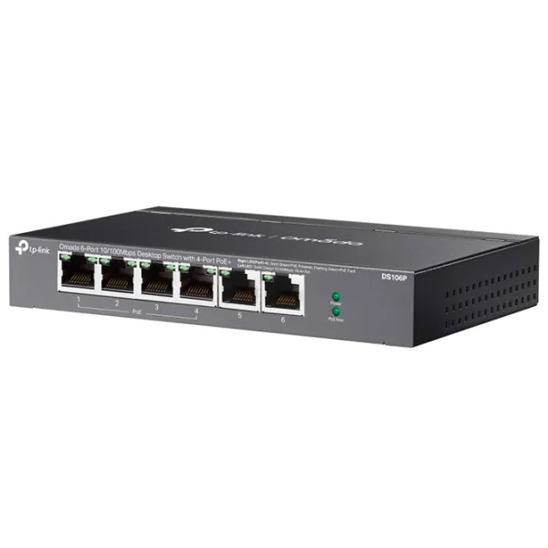Коммутатор TP-Link DS106P Черный photo 2 Коммутатор TP-Link DS106P Черный photo 2