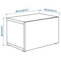 Dulap suspendat Ikea Besta Beige photo 2