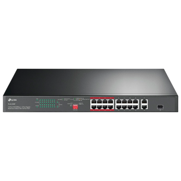 PoE Switch TP-Link TL-SL1218P Black photo 1 PoE Switch TP-Link TL-SL1218P Black photo 1