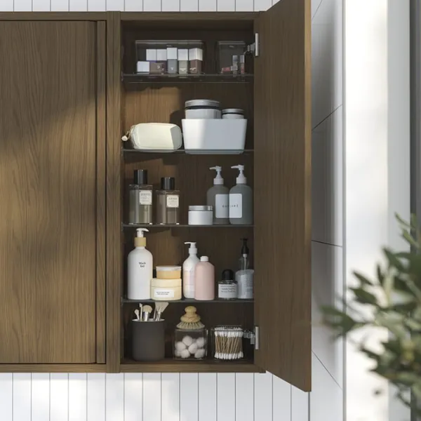 Dulap suspendat pentru baie Ikea Angsjon MDF / Oak photo 3