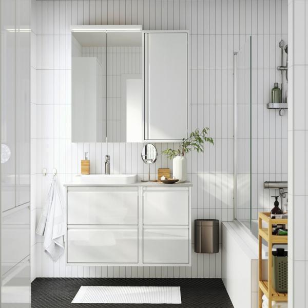 Dulap suspendat pentru baie Ikea Angsjon MDF / White photo 3