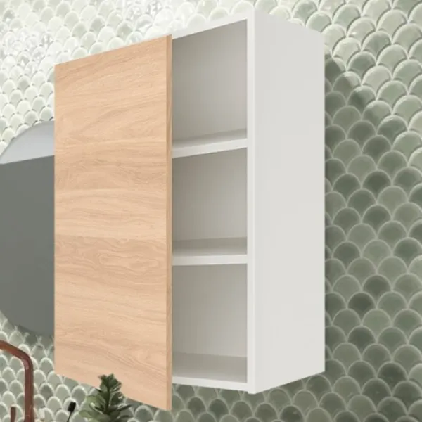 Dulap suspendat pentru baie Ikea Enhet MDF / White photo 2
