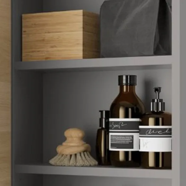 Dulap suspendat pentru baie Ikea Enhet MDF / Grey photo 5