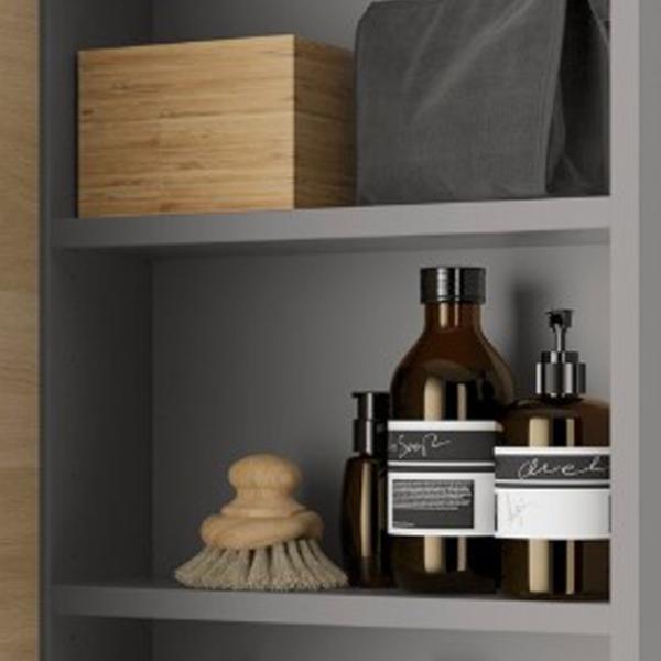 Dulap suspendat pentru baie Ikea Enhet MDF / Grey photo 5
