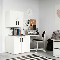 Dulap suspendat Ikea Smastad White photo 6
