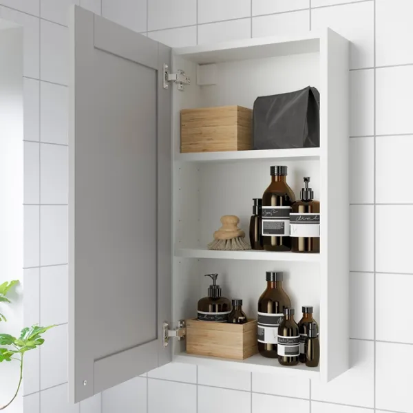 подвеснои шкаф для ваннои комнаты Ikea Enhet МДФ / Белый photo 3