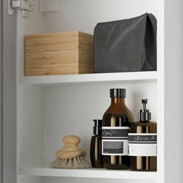 подвеснои шкаф для ваннои комнаты Ikea Enhet МДФ / Белый photo 5