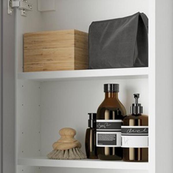 подвеснои шкаф для ваннои комнаты Ikea Enhet МДФ / Белый photo 5