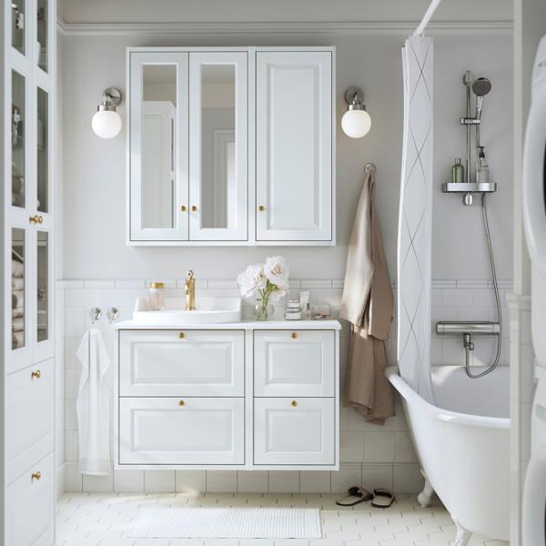 подвеснои шкаф для ваннои комнаты Ikea Tannforsen МДФ / Белый photo 3