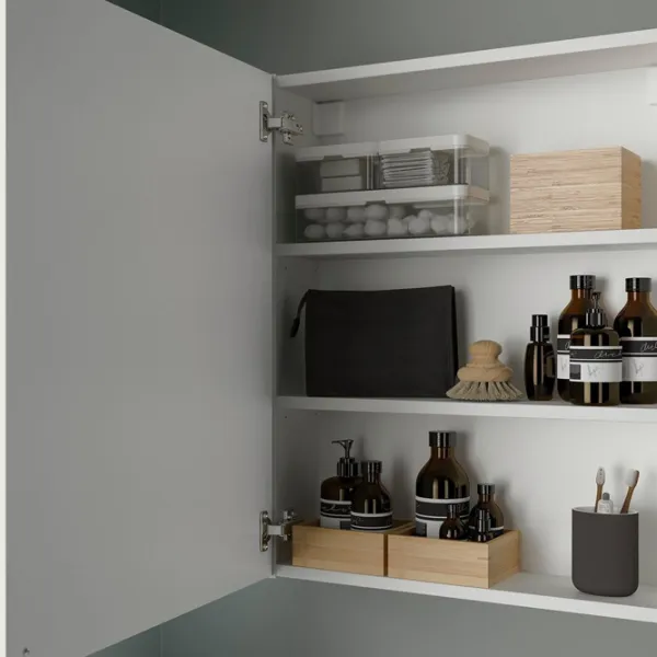 подвеснои шкаф для ваннои комнаты Ikea Enhet МДФ / Белый photo 4