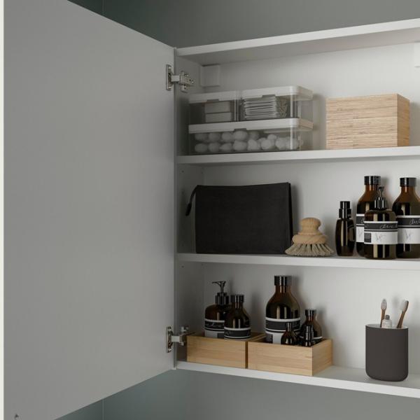 подвеснои шкаф для ваннои комнаты Ikea Enhet МДФ / Белый photo 4
