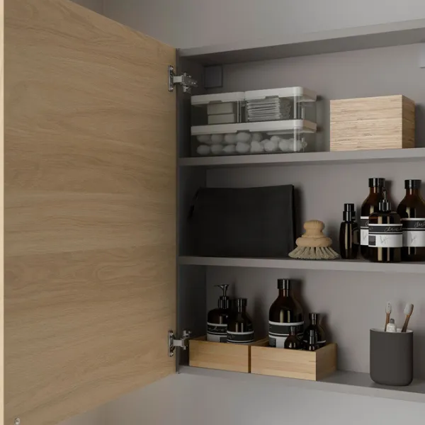 Dulap suspendat pentru baie Ikea Enhet MDF / Grey photo 3