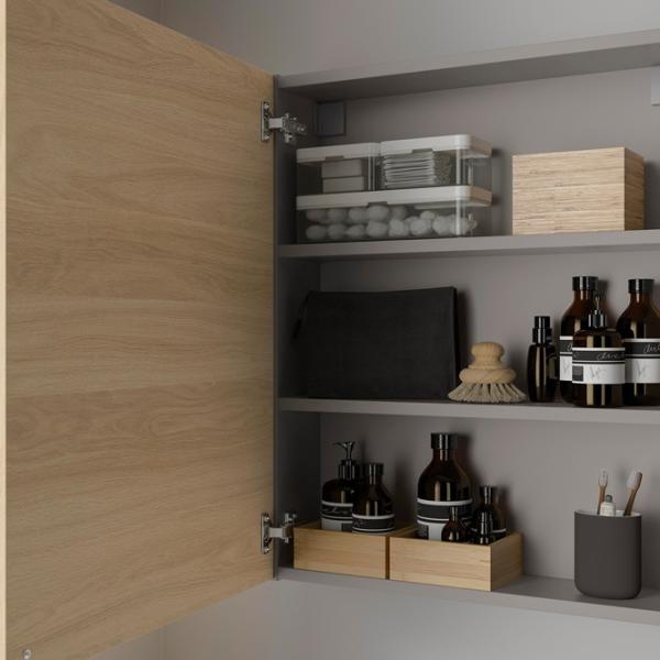 Dulap suspendat pentru baie Ikea Enhet MDF / Grey photo 3