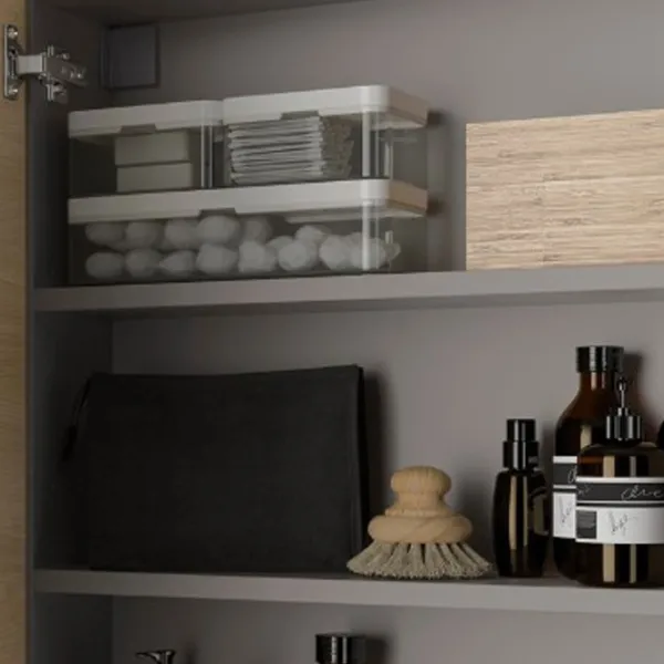 Dulap suspendat pentru baie Ikea Enhet MDF / Grey photo 5