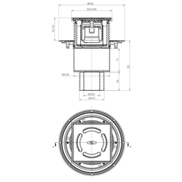 Rigolă de duș HL HL310Prblue Inox photo 2