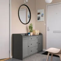 Comodă Ikea Hauga 84 x 140 x 46 / MDF / Gray photo 5