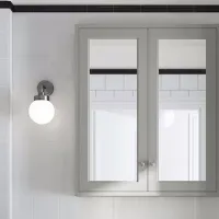 Dulap cu oglindă Ikea Tannforsen 95 x 80 x 15 / Oglindă / Grey photo 2
