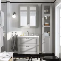 Dulap cu oglindă Ikea Tannforsen 95 x 80 x 15 / Oglindă / Grey photo 3