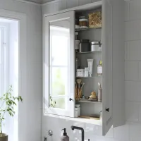 Dulap cu oglindă Ikea Tannforsen 95 x 80 x 15 / Oglindă / Grey photo 4