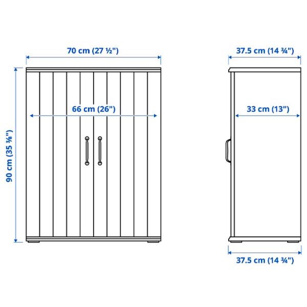 Comodă Ikea Skruvby 90 x 70 x 38 / MDF / Alb Lemn natural photo 7