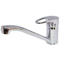 Смеситель для кухни ESTA A043 Однорычажный / Поворотный / Латунь / Нержавеющая сталь