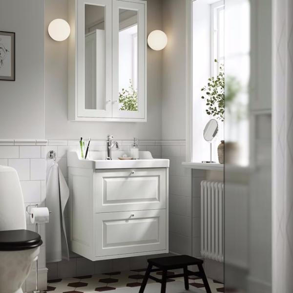 Dulap cu oglindă Ikea Tannforsen 95 x 60 x 15 / Oglindă / White photo 3 Dulap cu oglindă Ikea Tannforsen 95 x 60 x 15 / Oglindă / White photo 3