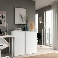 Comodă Ikea Vihals 90 x 95 x 47 / MDF / Alb photo 3
