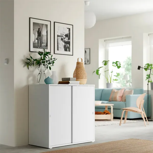 Comodă Ikea Vihals 90 x 95 x 47 / MDF / Alb photo 4
